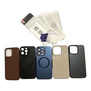 IPhone 15 pro Max Cases 5 plus 4 privacy screen protectors 2 camera protectors